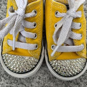 yellow bling converse